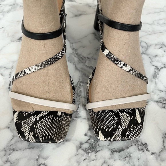 Marc Fisher Snakeskin ‘Aliana’ Sandals Block Heel Bloggers Favorite Size 9.5 - Picture 9 of 16
